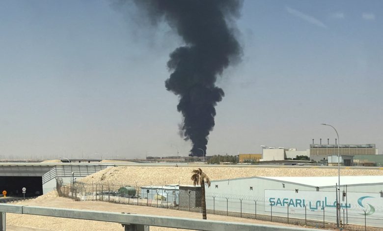 Flames, smoke seen near Riyadh airport; Houthis claim attacks
