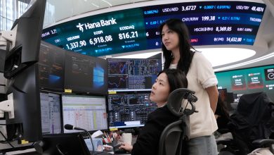 Asian shares fall and oil prices trade above 0 a barrel