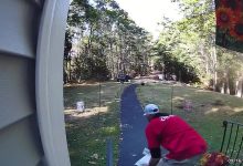Woman says a political canvasser stole an Amazon package from her porch