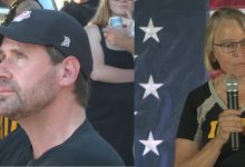 Iowa political candidates campaign at tailgates before Cy-Hawk game