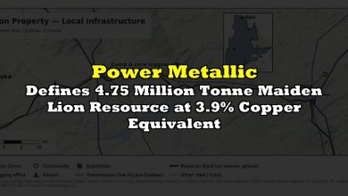 Power Metallic Defines 4.75 Million Tonne Maiden Lion Resource at 3.9% Copper Equivalent Power Metallic Defines 4.75 Million Tonne Maiden Lion Resource at 3.9% Copper Equivalent