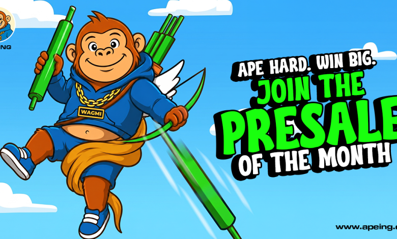 Crypto Price Today Highlights Solana Momentum as Apeing’s New Crypto Presale Stage 3 Almost Sold Out Crypto Price Today Highlights Solana Momentum as Apeing’s New Crypto Presale Stage 3 Almost Sold Out