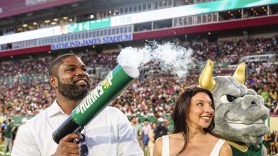 Candidates’ appearance at a USF football game sparks debate